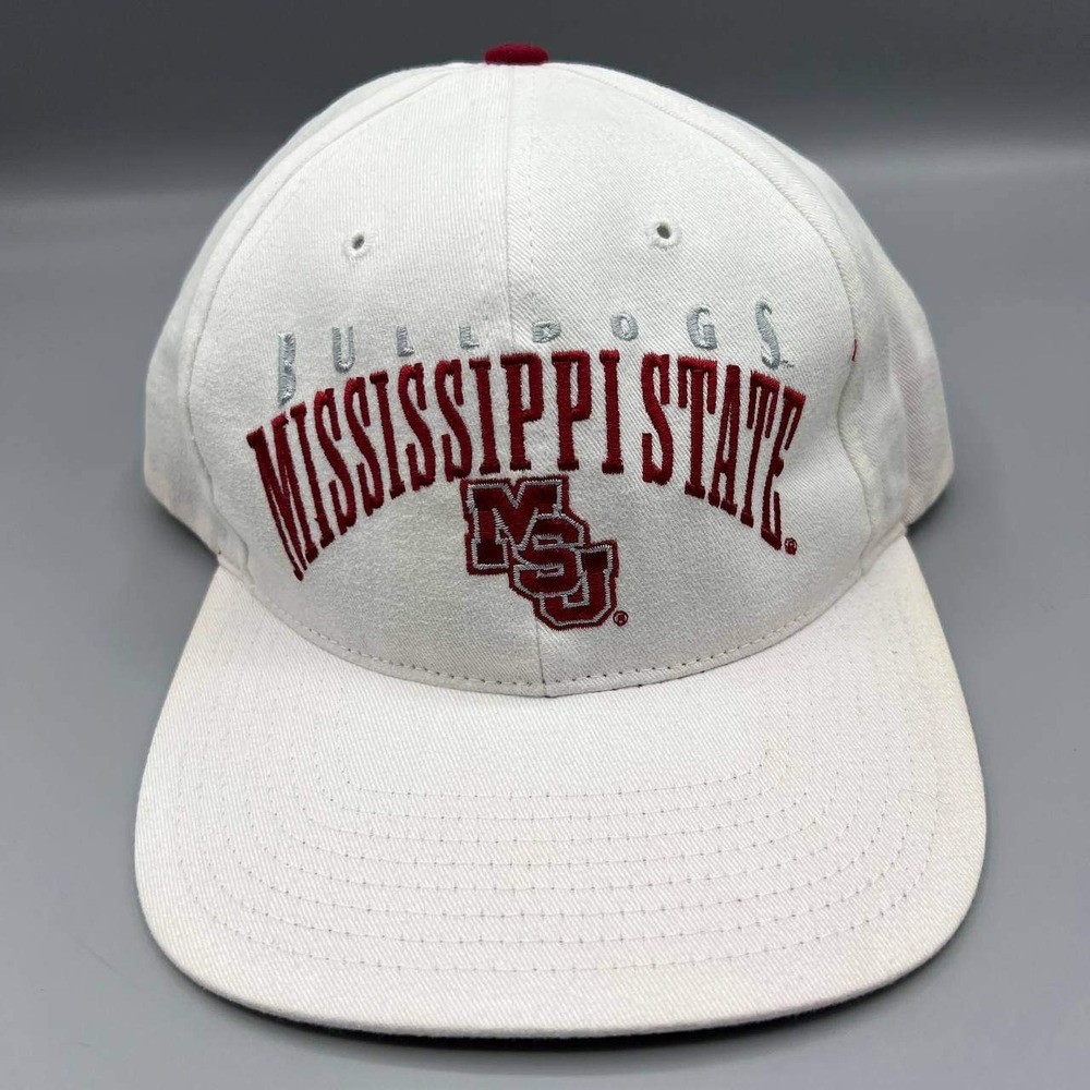 Mississippi State Bulldogs Hat Men White Twins Enterprise Snap Back Cap New